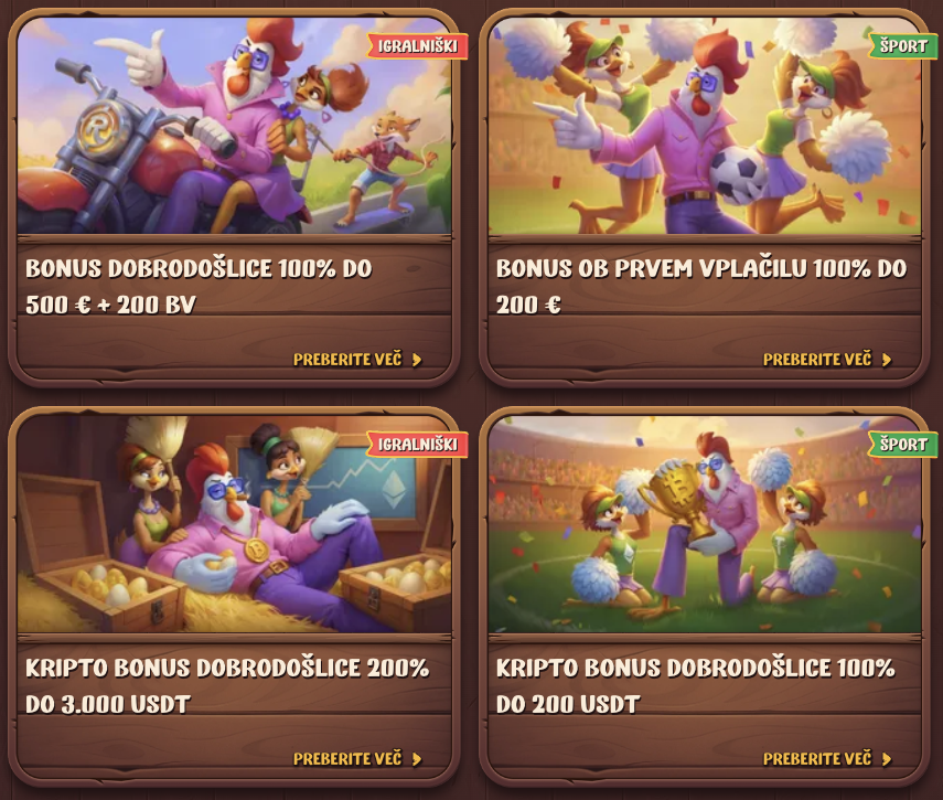 Bonusne Ponudbe na Roostino